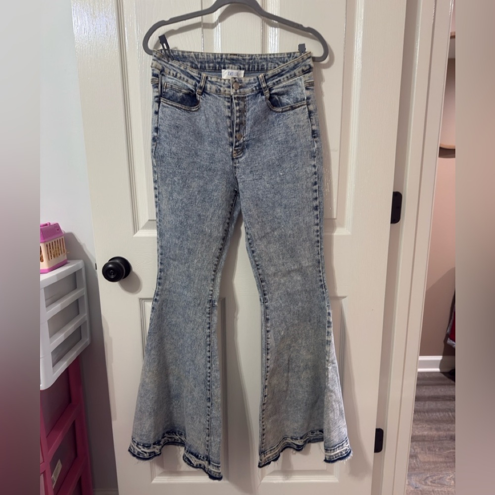 Peach Love California Blue Flare Jeans